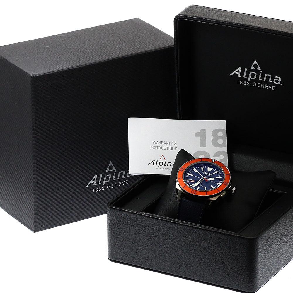 Alpina Star timer AL-247LNO4TV6 GMT date Navy Dial Quartz Men's Watch_931642