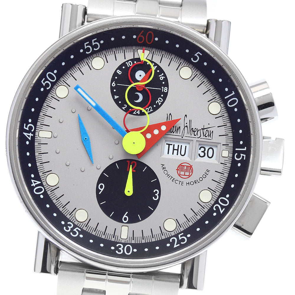 Alain Silberstein Kurono Bauhaus LWO5100 Day date gray Dial Automatic Men's Watch_931668