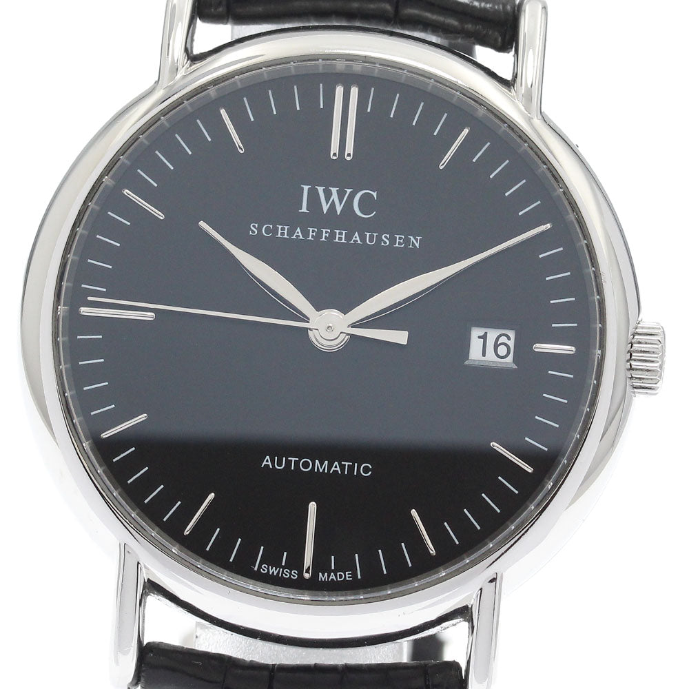 IWC SCHAFFHAUSEN Portofino IW356308 Date black Dial Automatic Men's Watch_931694