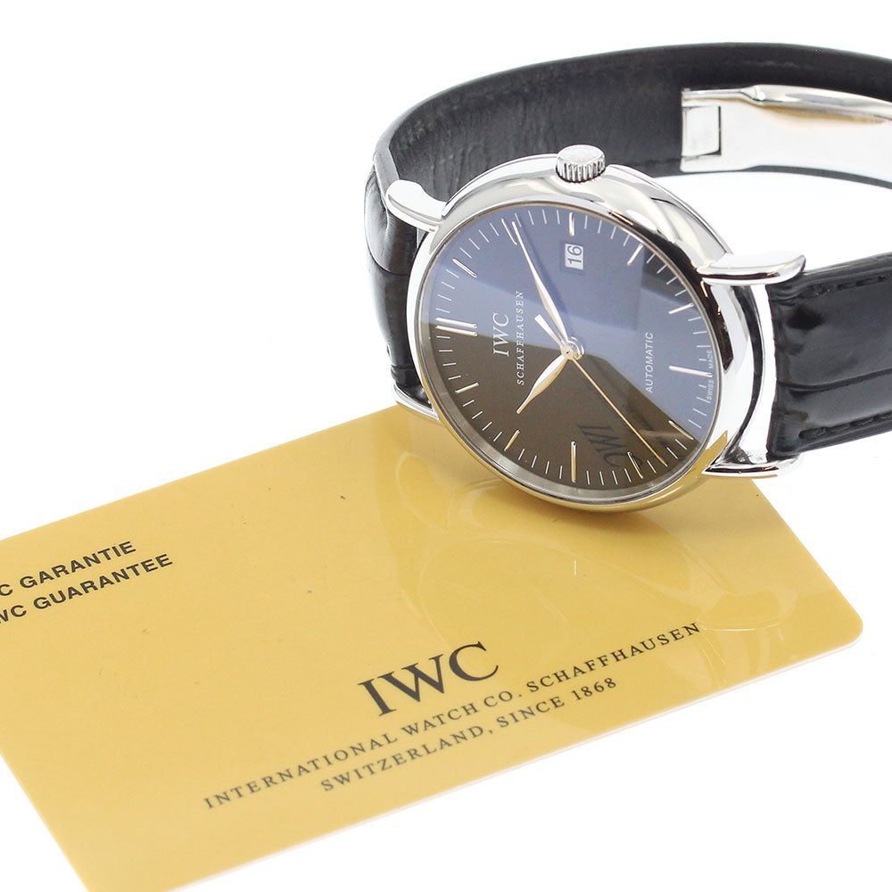 IWC SCHAFFHAUSEN Portofino IW356308 Date black Dial Automatic Men's Watch_931694
