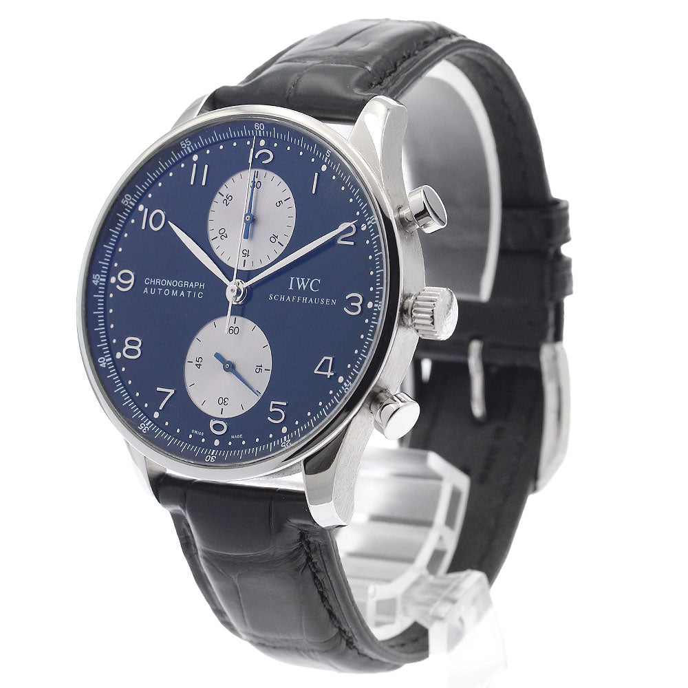 IWC SCHAFFHAUSEN Portugese IW371404 Chronograph Black / Silver Dial Automatic Men's Watch_931720