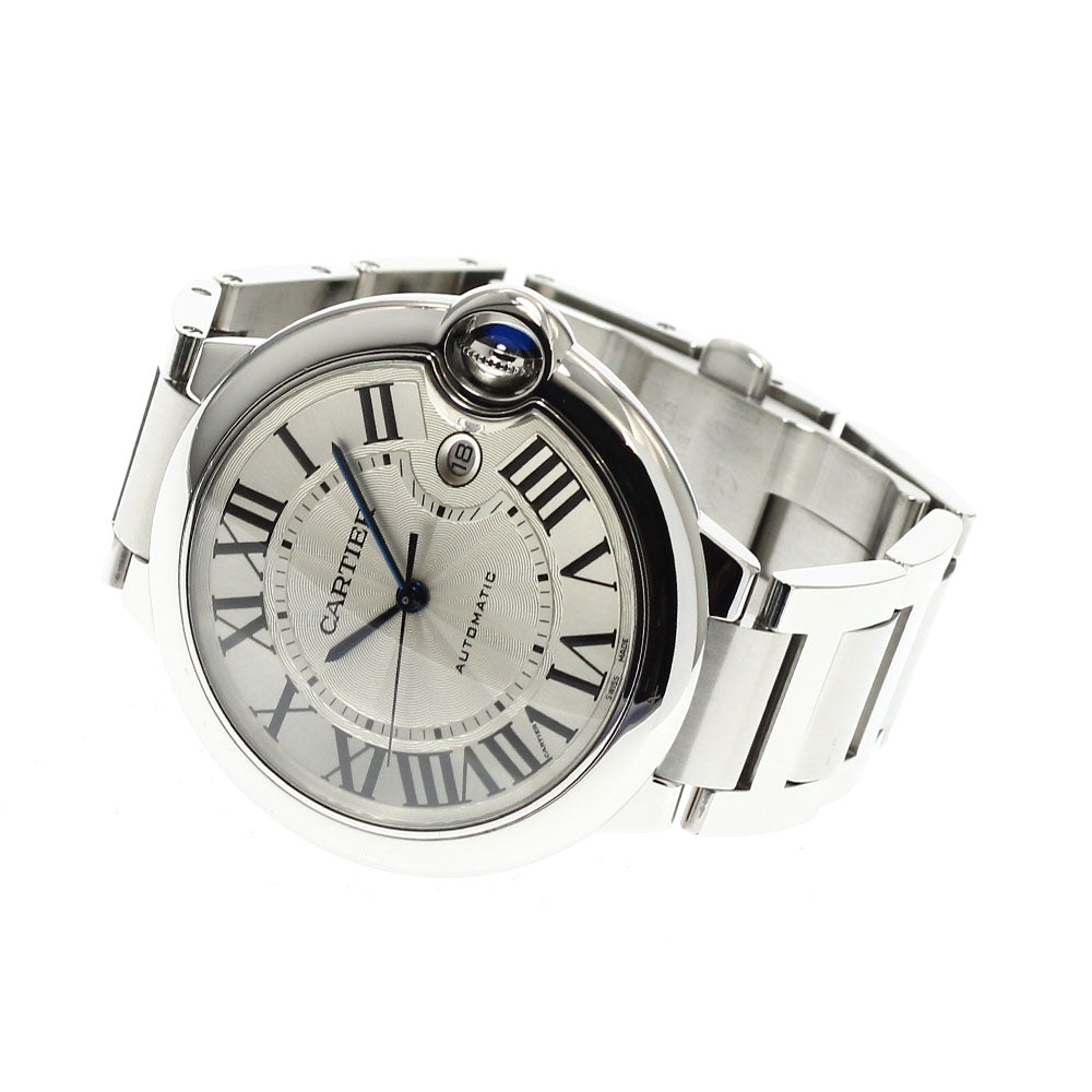 CARTIER Baron Blue LM W69012Z4 Date Silver Dial Automatic Men's Watch_931728