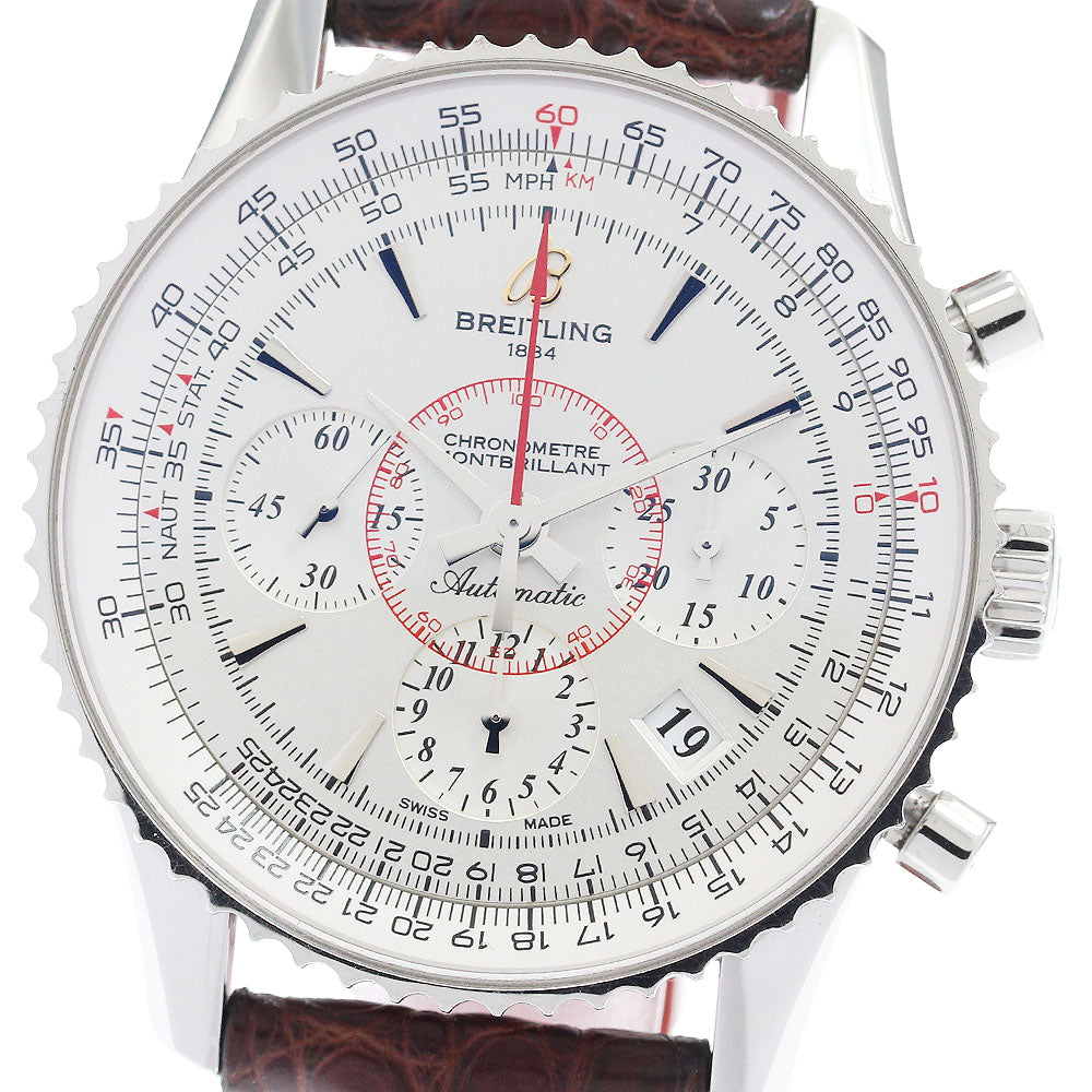 BREITLING Navitimer Montbrillant AB0130 Chronograph Silver Dial Automatic Men's Watch_931779