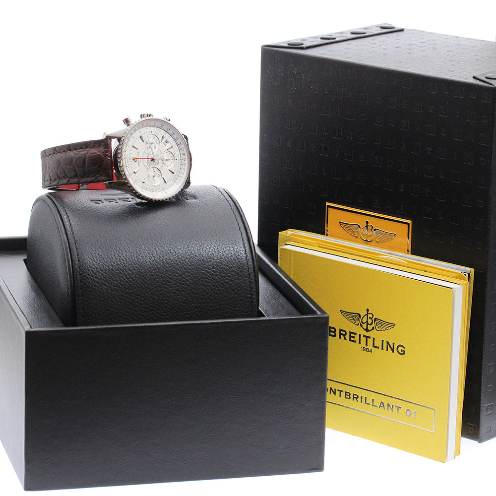 BREITLING Navitimer Montbrillant AB0130 Chronograph Silver Dial Automatic Men's Watch_931779