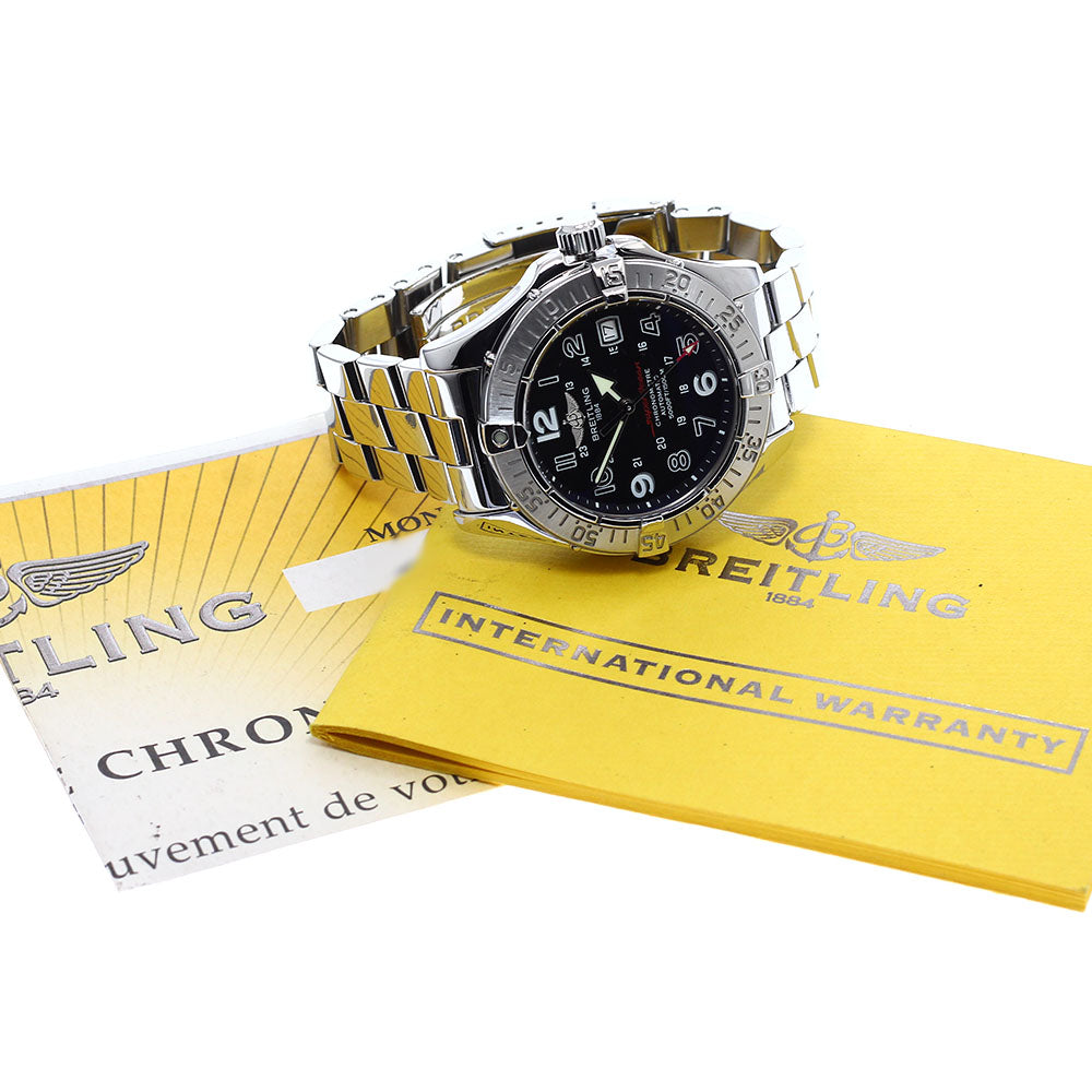 BREITLING Super Ocean A17360 Date Black Dial Automatic Men's Watch_931790