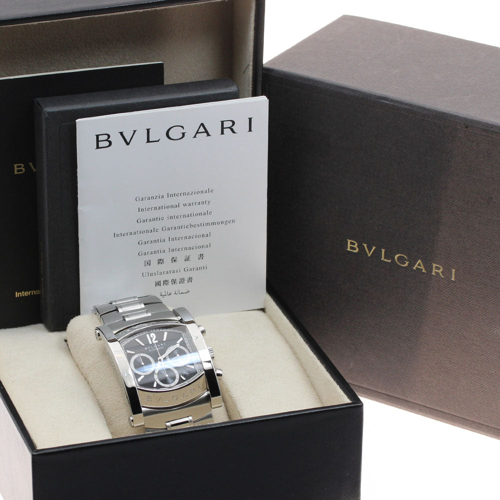 BVLGARI Assioma AA48SCH Chronograph Date black Dial Automatic Men's Watch_931793