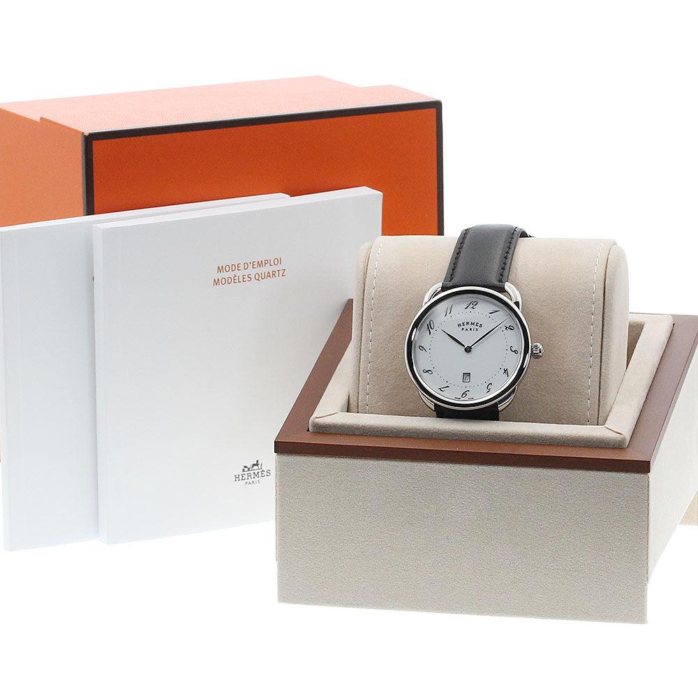 HERMES ArceauGM AR7Q.810 Date white Dial Quartz Men's Watch_931815