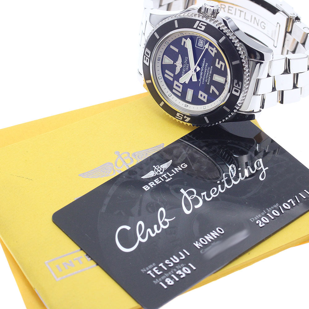 BREITLING Super Ocean 42 A17364 Date Black Dial Automatic Men's Watch_931832