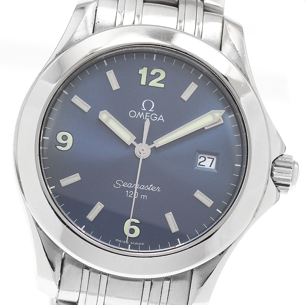 OMEGA Seamaster120 2511.83 Date Navy Dial Quartz Men's Watch_931857