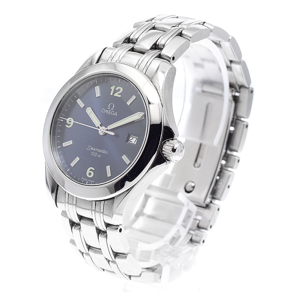 OMEGA Seamaster120 2511.83 Date Navy Dial Quartz Men's Watch_931857