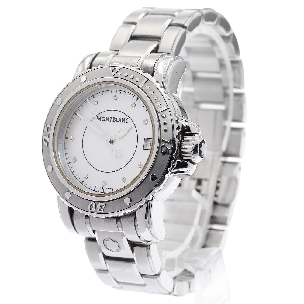 MONTBLANC Sports 101653 Date 11P diamond White shell Dial Quartz Ladies Watch_931862