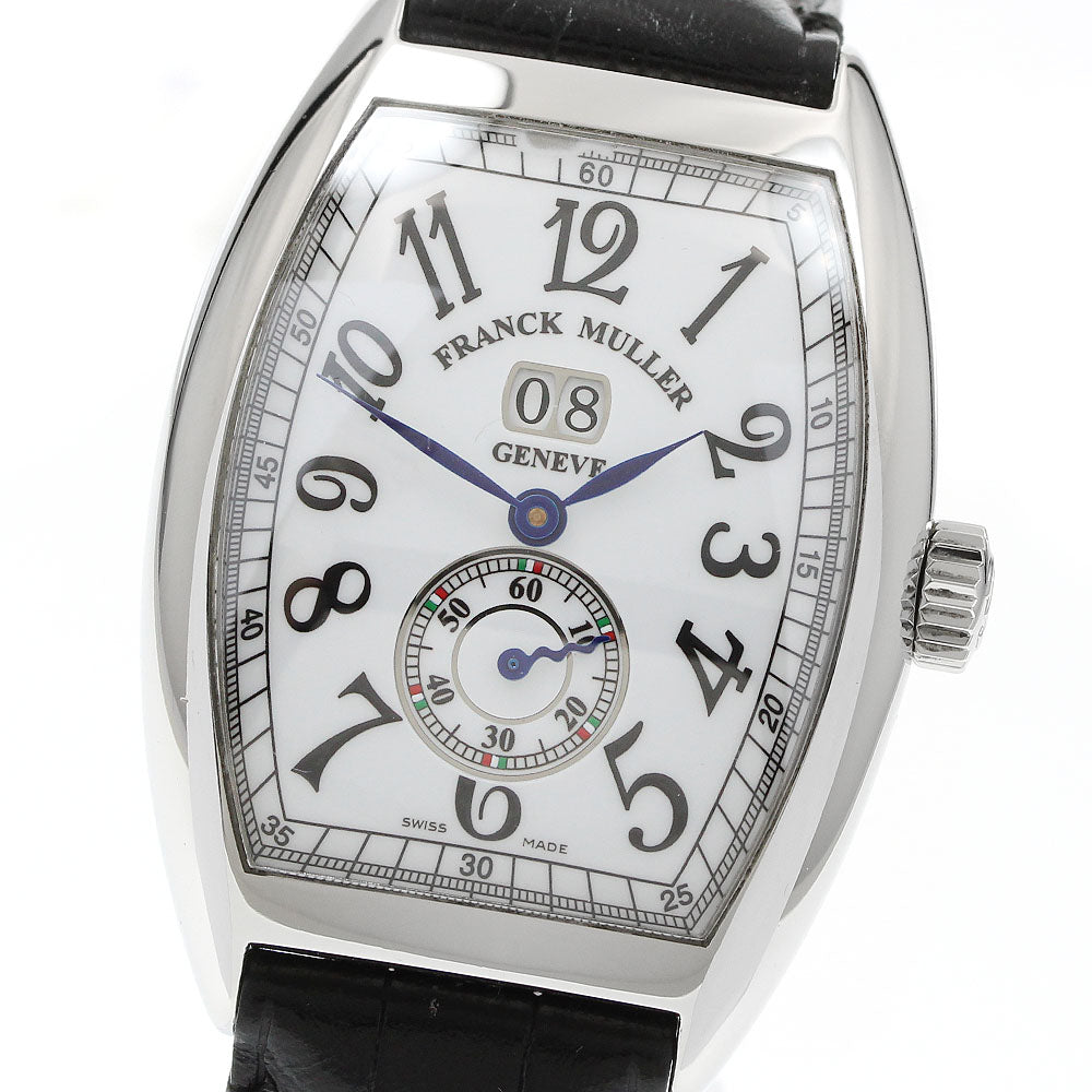 FRANCK MULLER Tonneau Curvex Grand Guiche Italy Limited 7880S6GGAT Date Small Second white Dial Automatic Men's Watch_931876