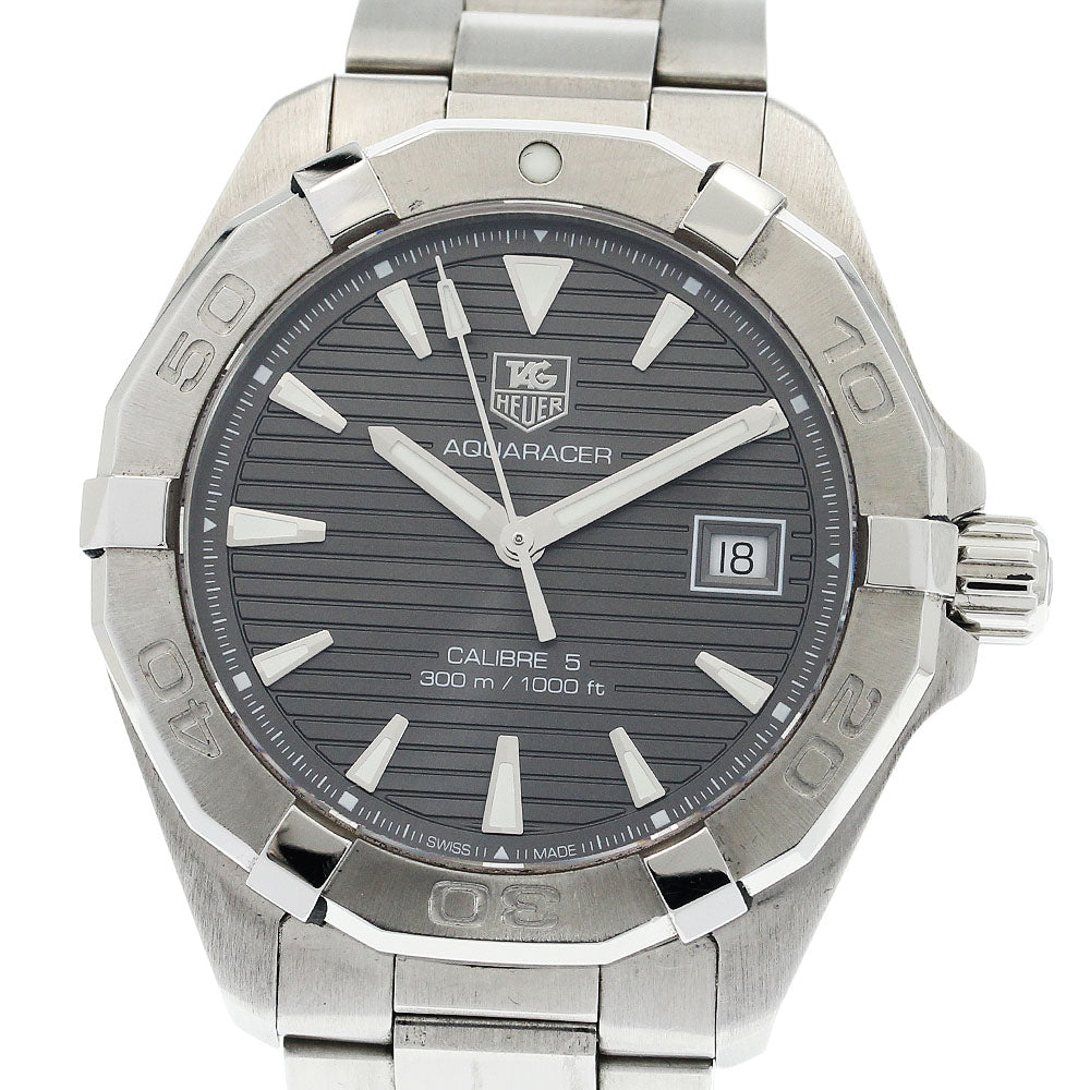 TAG HEUER Aquaracer Caliber 5 WAY2113-0 Date Gray Dial Automatic Men's _931889