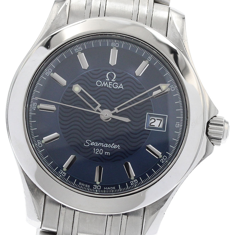 OMEGA Seamaster120 2511.81 Date Navy Dial Quartz Men's Watch_931898
