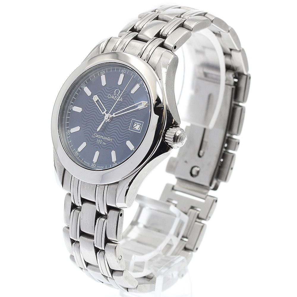OMEGA Seamaster120 2511.81 Date Navy Dial Quartz Men's Watch_931898