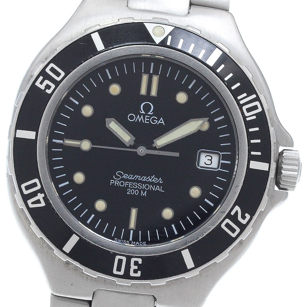 OMEGA Seamaster200m Date Black Dial Quartz Men's Watch_931920