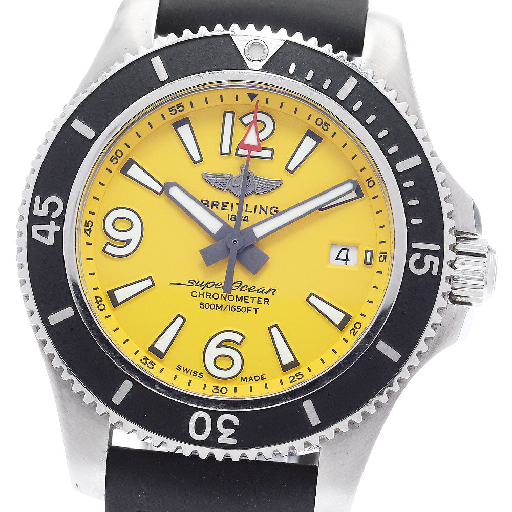 BREITLING Super Ocean 42 A17366 Date yellow Dial Automatic Men's Watch_931993