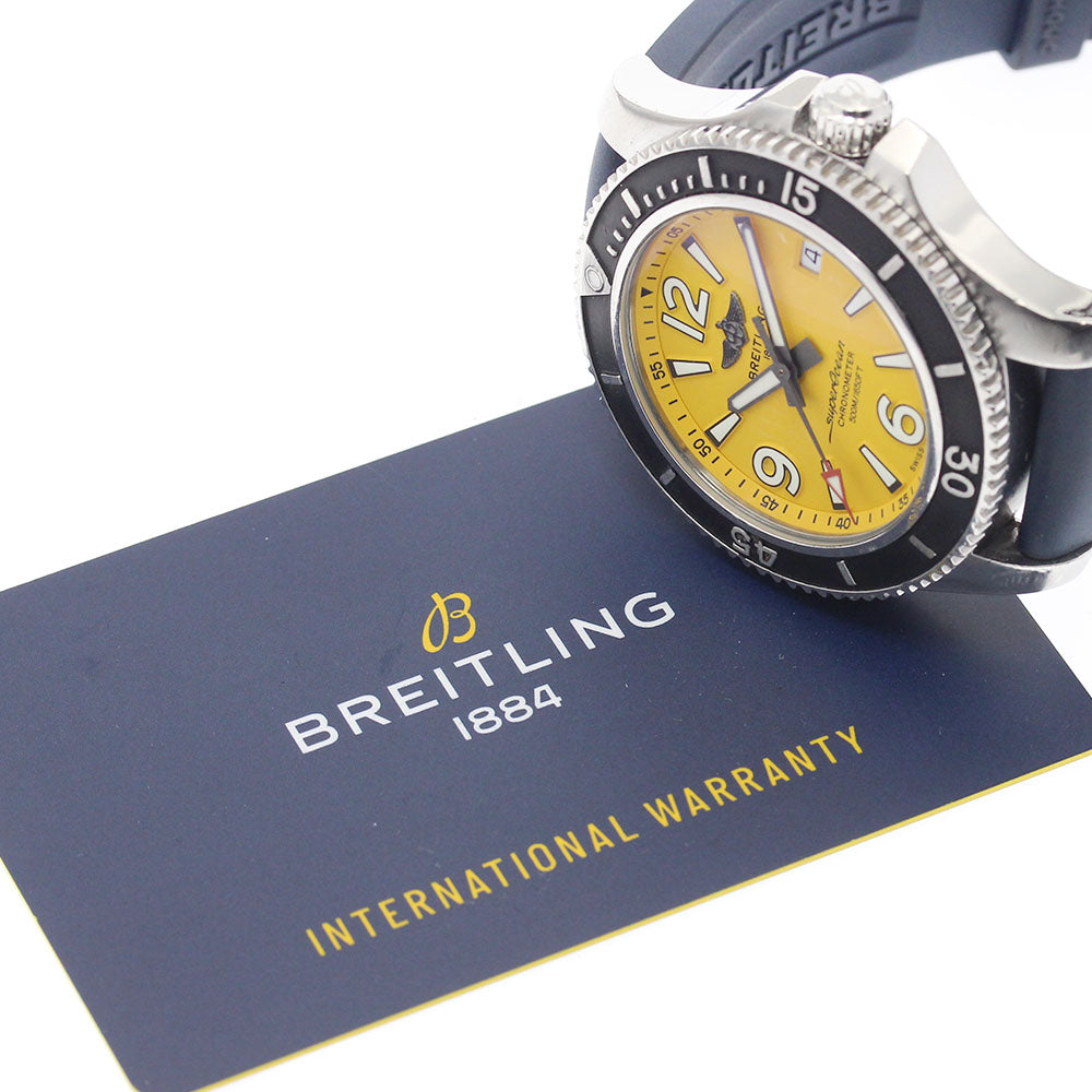 BREITLING Super Ocean 42 A17366 Date yellow Dial Automatic Men's Watch_931995