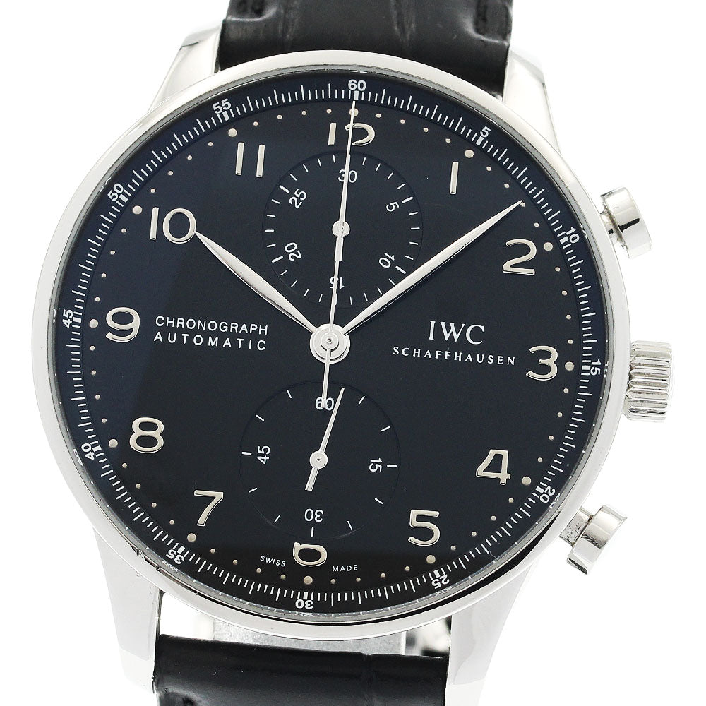 IWC SCHAFFHAUSEN Portugese IW371447 Chronograph black Dial Automatic Men's Watch_932015