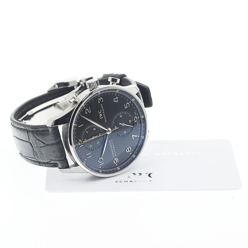 IWC SCHAFFHAUSEN Portugese IW371447 Chronograph black Dial Automatic Men's Watch_932015