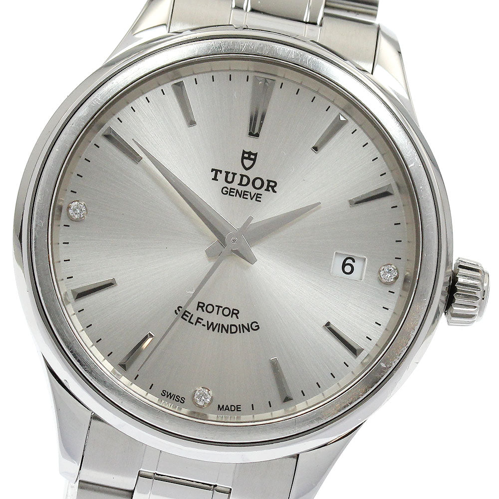 TUDOR style 12500 Date 3P diamond Silver Dial Automatic Men's Watch_932032