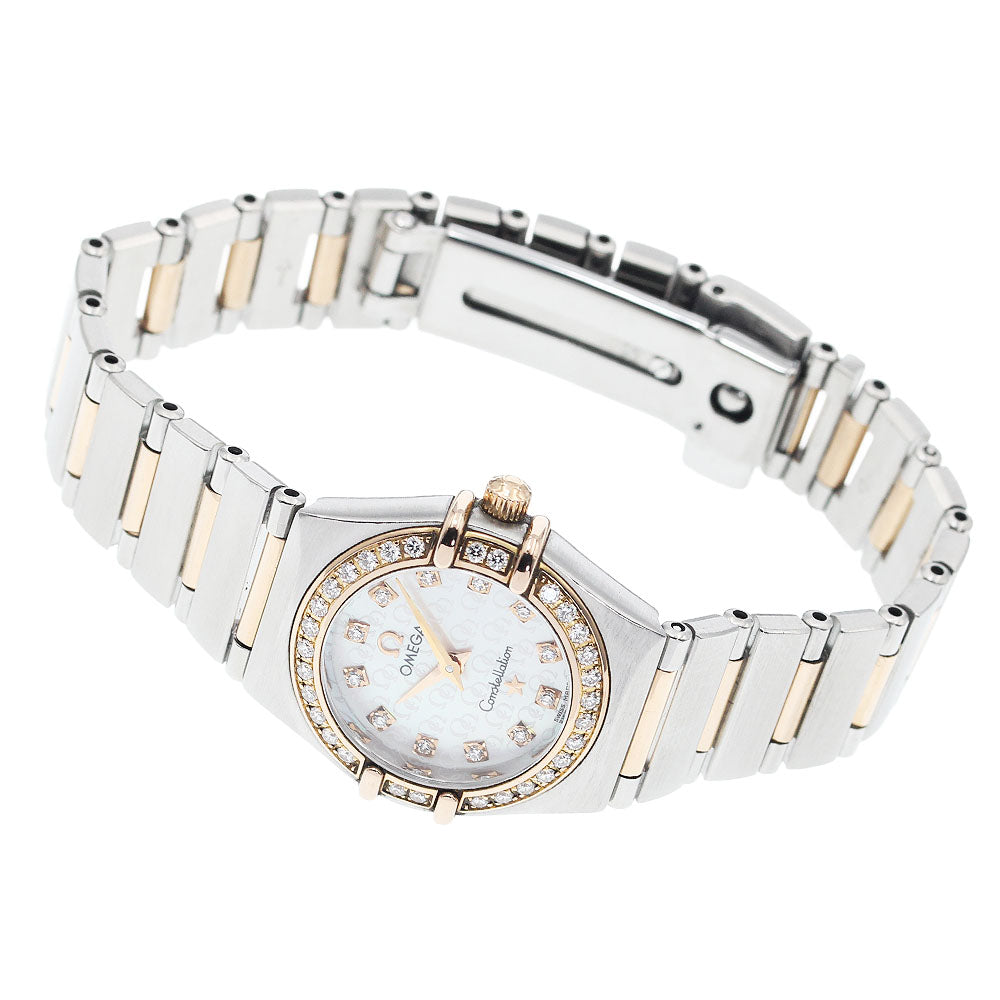 OMEGA Constellation 1360.75 Diamond Bezel 12P Diamond White shell Dial Quartz Ladies Watch_932141