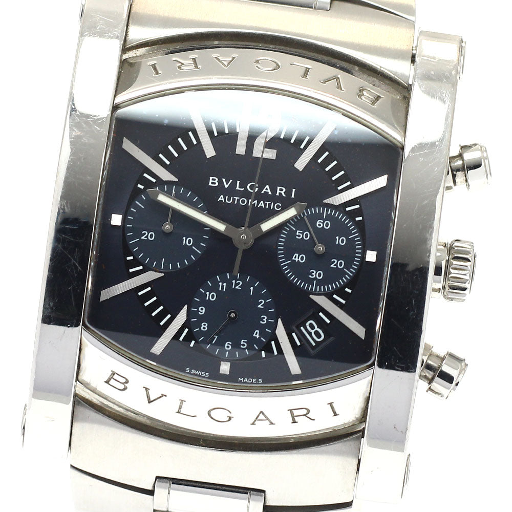 BVLGARI Assioma AA48SCH Chronograph Date gray Dial Automatic Men's Watch_932180