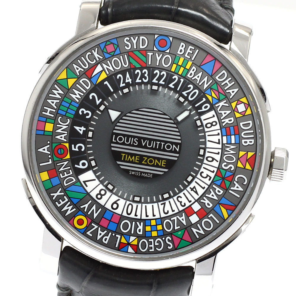 LOUIS VUITTON Escal time zone Q5D20 World time gray Dial Automatic Men's Watch_932191