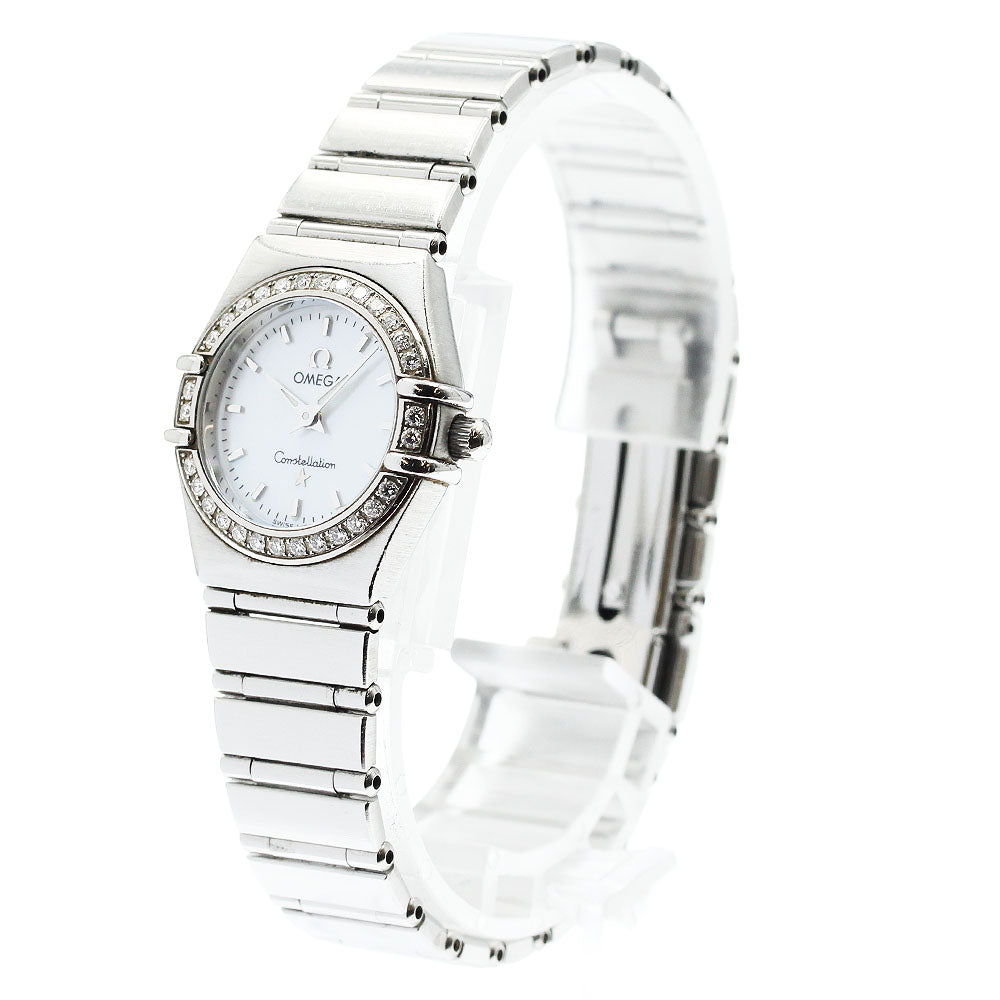 OMEGA Constellation 1466.71 Diamond Bezel White shell Dial Quartz Ladies Watch_932202