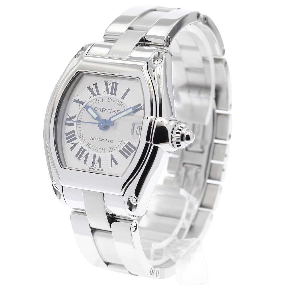 CARTIER Roadster LM W62000V3 Date Silver Dial Automatic Men's Watch_932213