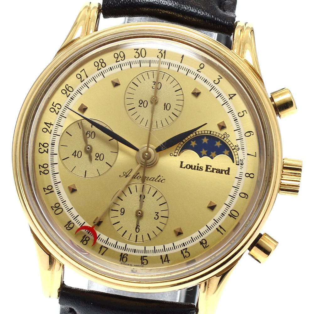 Louis Erard Ref.77990 Moon Phase Chronograph gold Dial Automatic Men's_932256