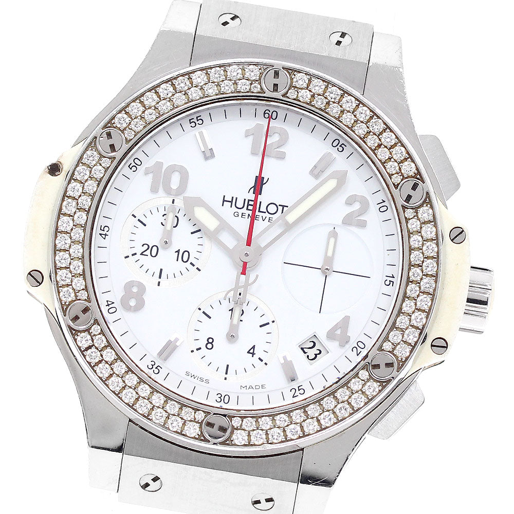 HUBLOT big Bang 342.SE.230.RW.114 chronograph diamond bezel white Dial Automatic Men's Watch_932269