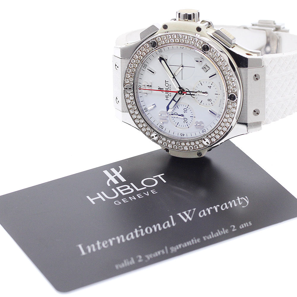 HUBLOT big Bang 342.SE.230.RW.114 chronograph diamond bezel white Dial Automatic Men's Watch_932269