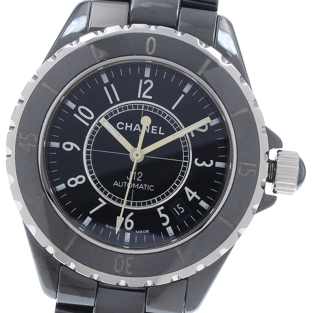 CHANEL J12 H0685 Black Ceramic 38MM Date black Dial Automatic Men's Watch_932338