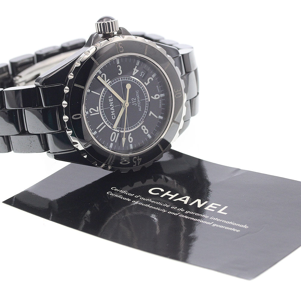 CHANEL J12 H0685 Black Ceramic 38MM Date black Dial Automatic Men's Watch_932338