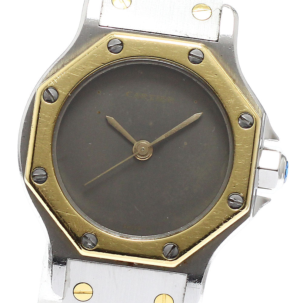 CARTIER Santos Octagon SM gray Dial Automatic Ladies Watch_932357