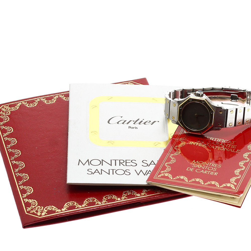 CARTIER Santos Octagon SM gray Dial Automatic Ladies Watch_932357