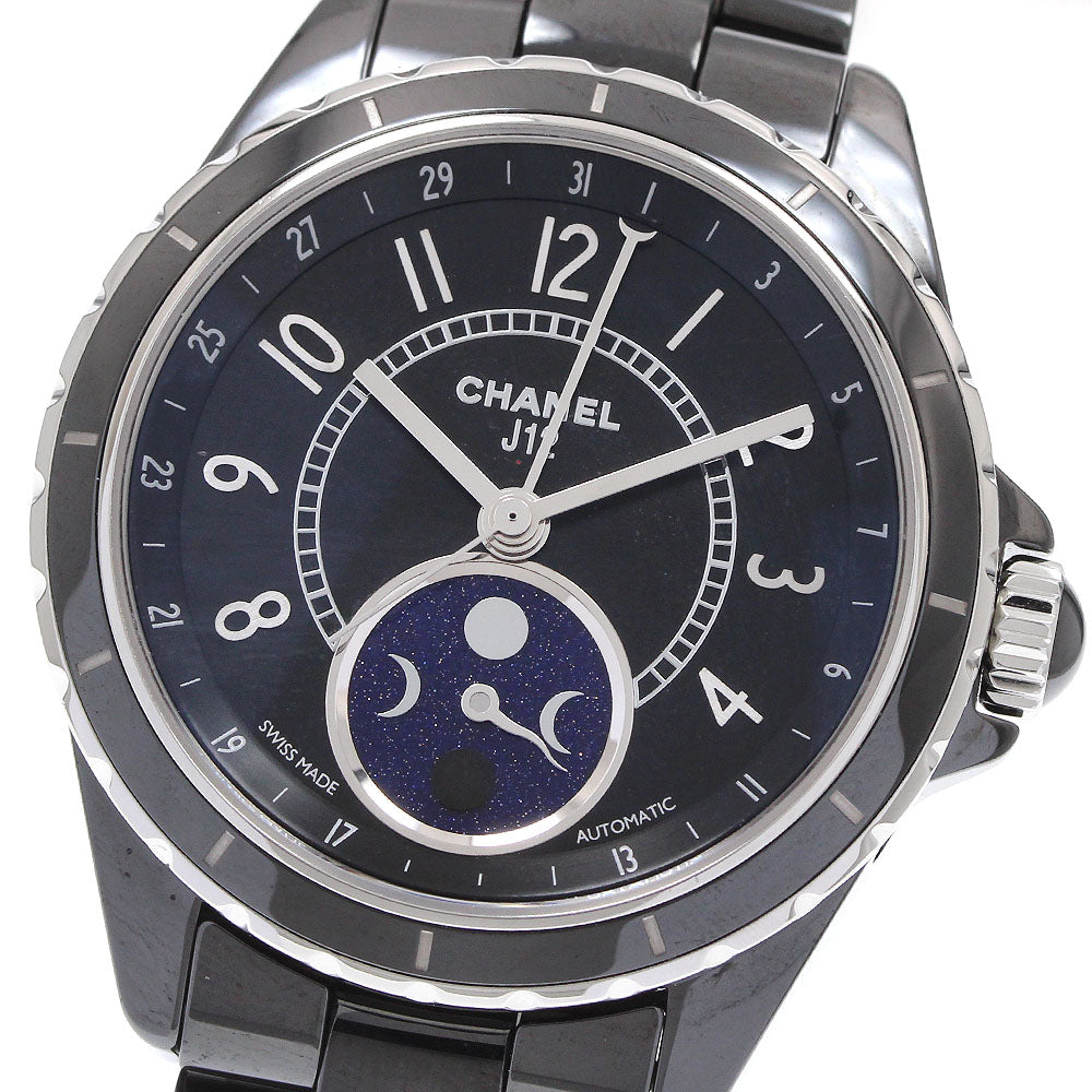 CHANEL J12 Fars de lune H3406 Moon phase black Dial Automatic Men's Watch_932364