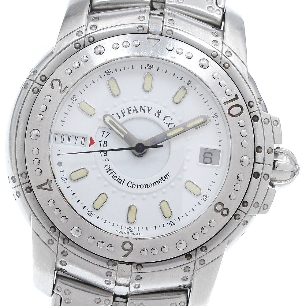 TIFFANY&Co. Streamerica M141 GMT white Dial Automatic Men's Watch_932370