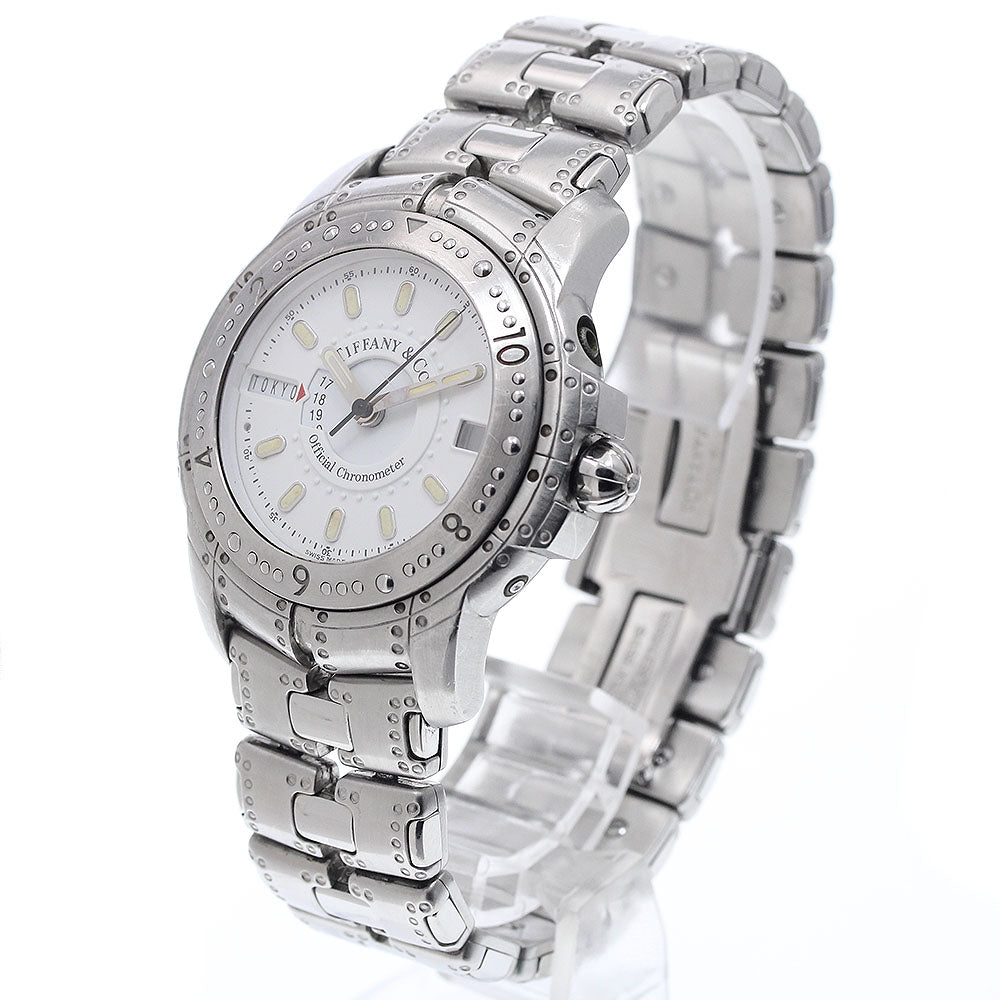 TIFFANY&Co. Streamerica M141 GMT white Dial Automatic Men's Watch_932370
