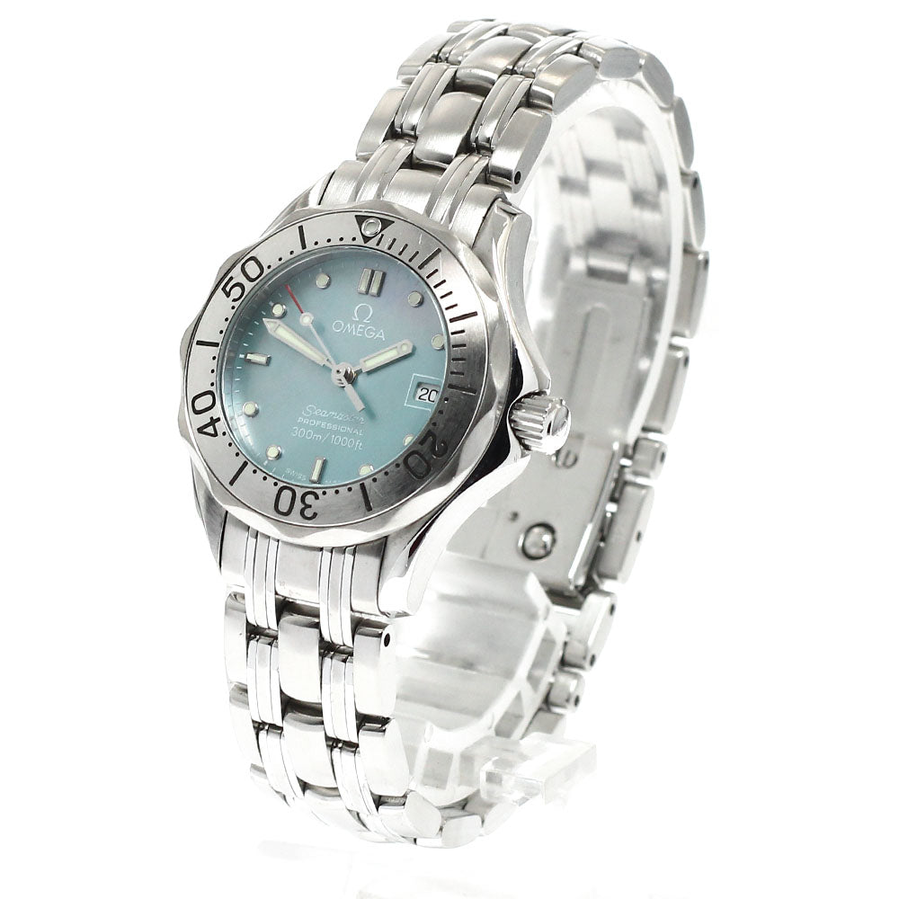 OMEGA Seamaster300 2085.71 Date Blue shell Dial Quartz Ladies Watch_932385