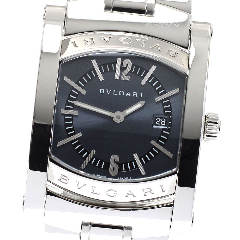 BVLGARI Assioma AA39S Date Dark gray Dial Quartz Boy's Watch_932395