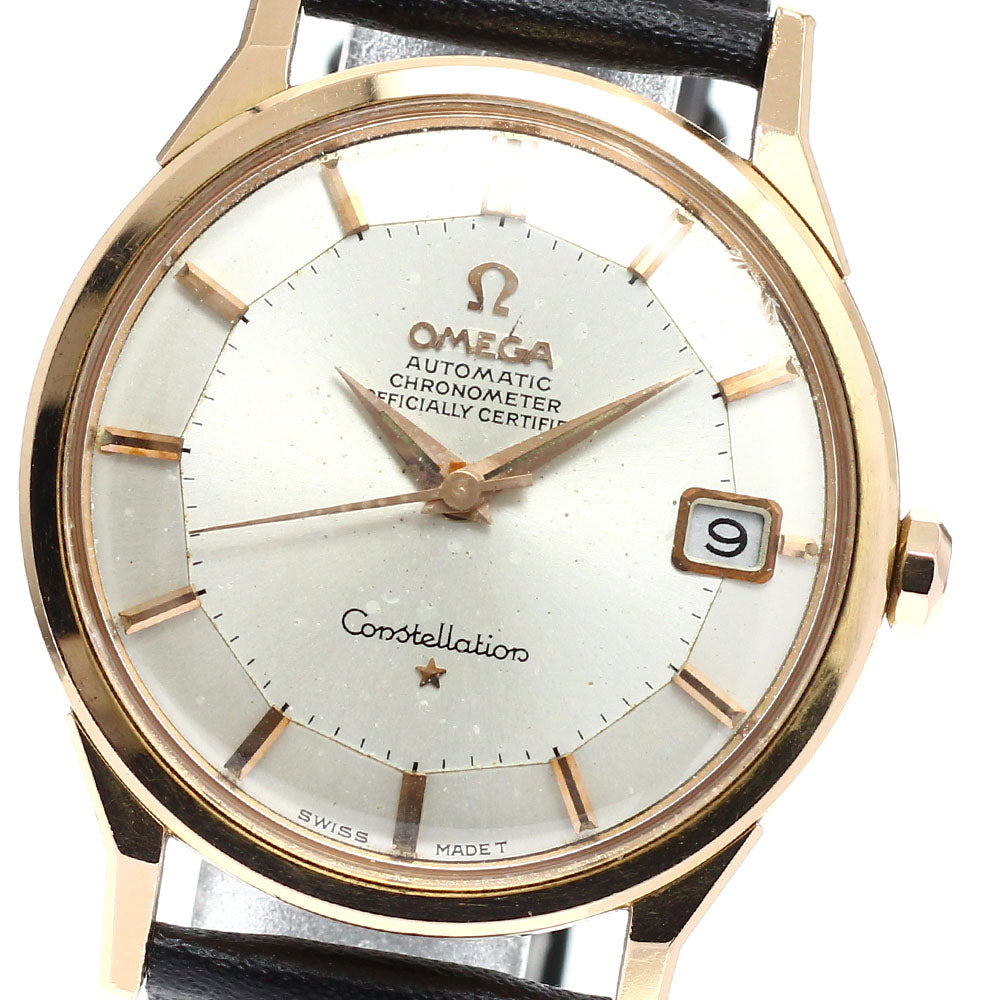 OMEGA Constellation 168.005/6 K18PG Date Pie Pan Dial Cal.561 Auto Men's_932396