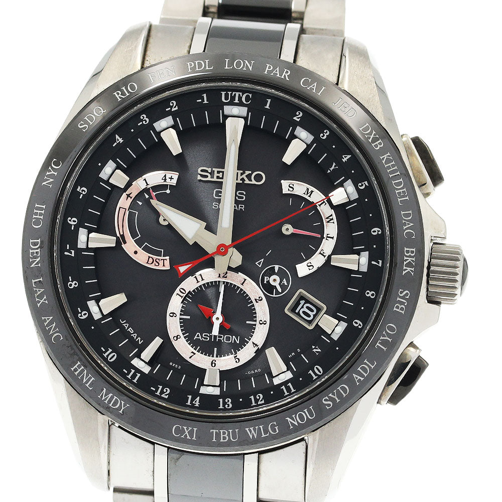 SEIKO Astron SBXB041/8X53-0AB0-2 Day date Solar Powered Radio Men's Watch_932455