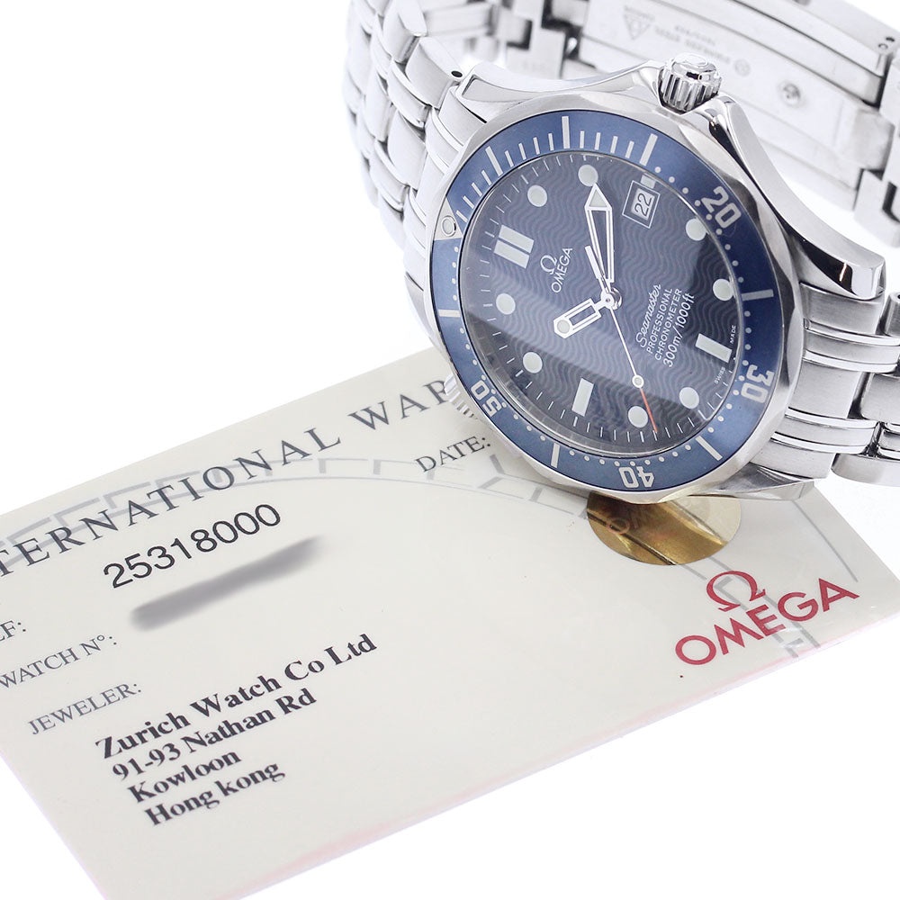 OMEGA Seamaster300 2531.80 Date Navy Dial Automatic Men's Watch_932475