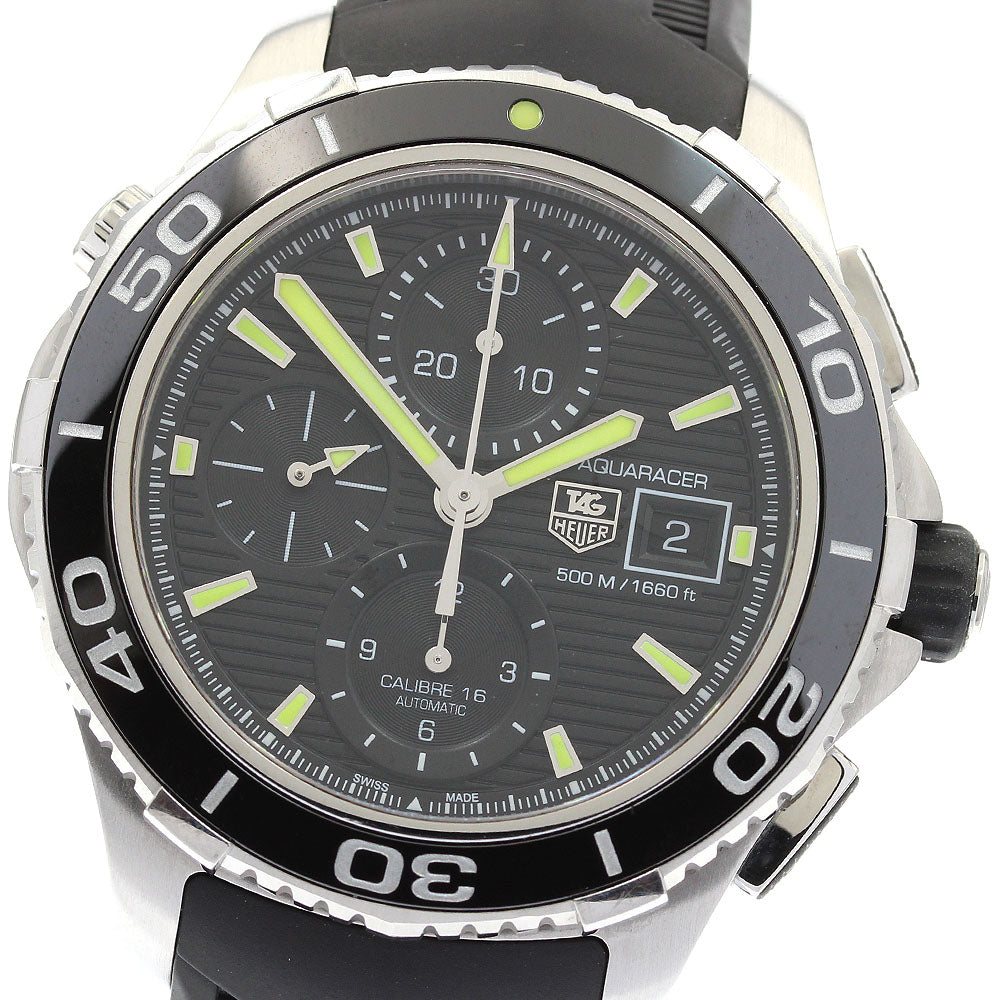 TAG HEUER Aqua racer CAK2111 Chronograph black Dial Automatic Men's Watch_932484