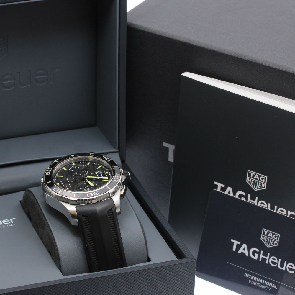 TAG HEUER Aqua racer CAK2111 Chronograph black Dial Automatic Men's Watch_932484
