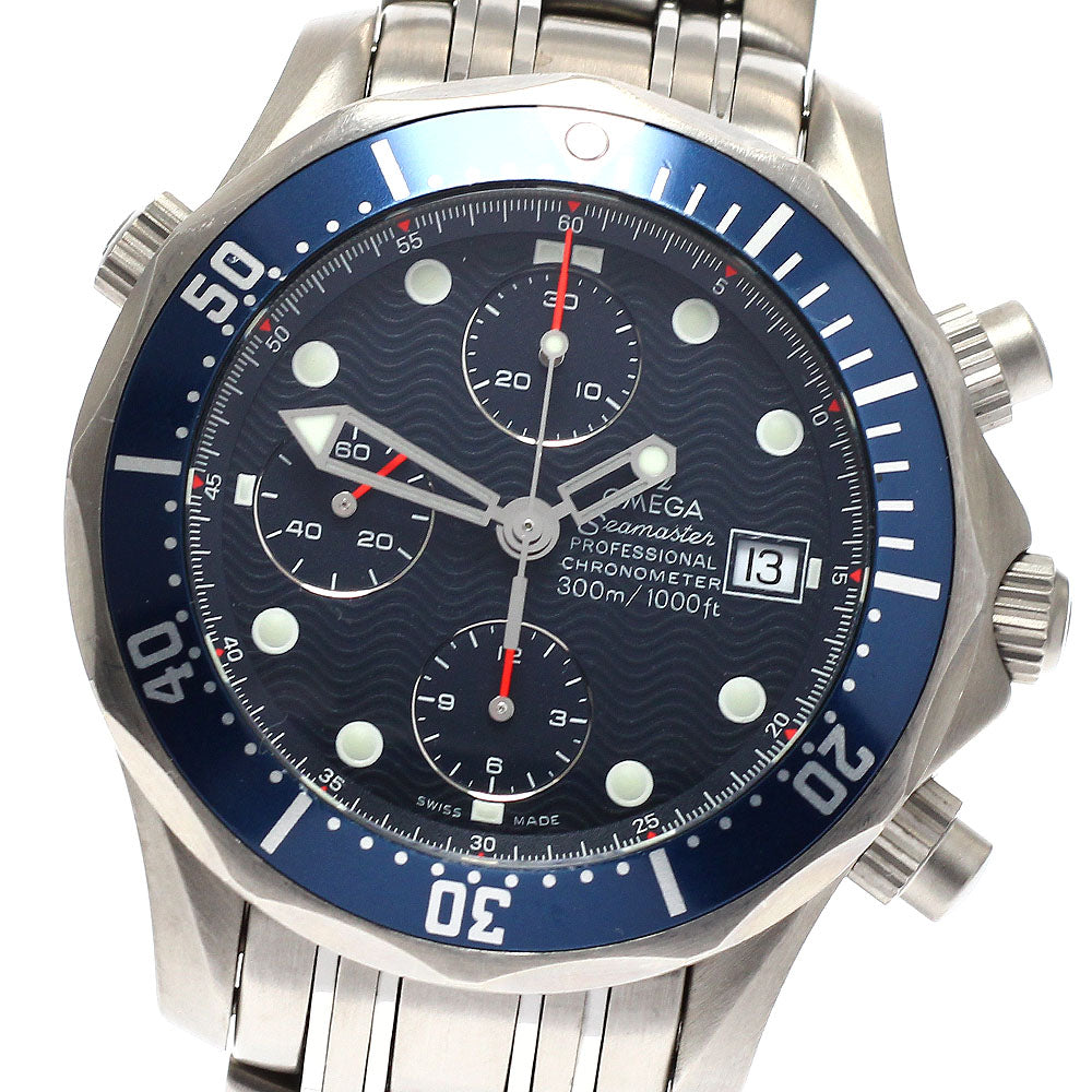 OMEGA Seamaster300 2298.80 Chronograph Navy Dial Automatic Men's Watch_932502