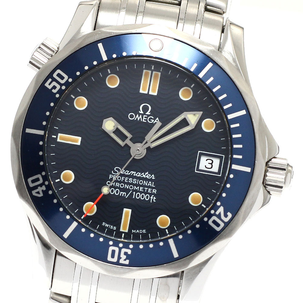 OMEGA Seamaster300 2551.80 Date Navy Dial Automatic Boy's Watch_932530