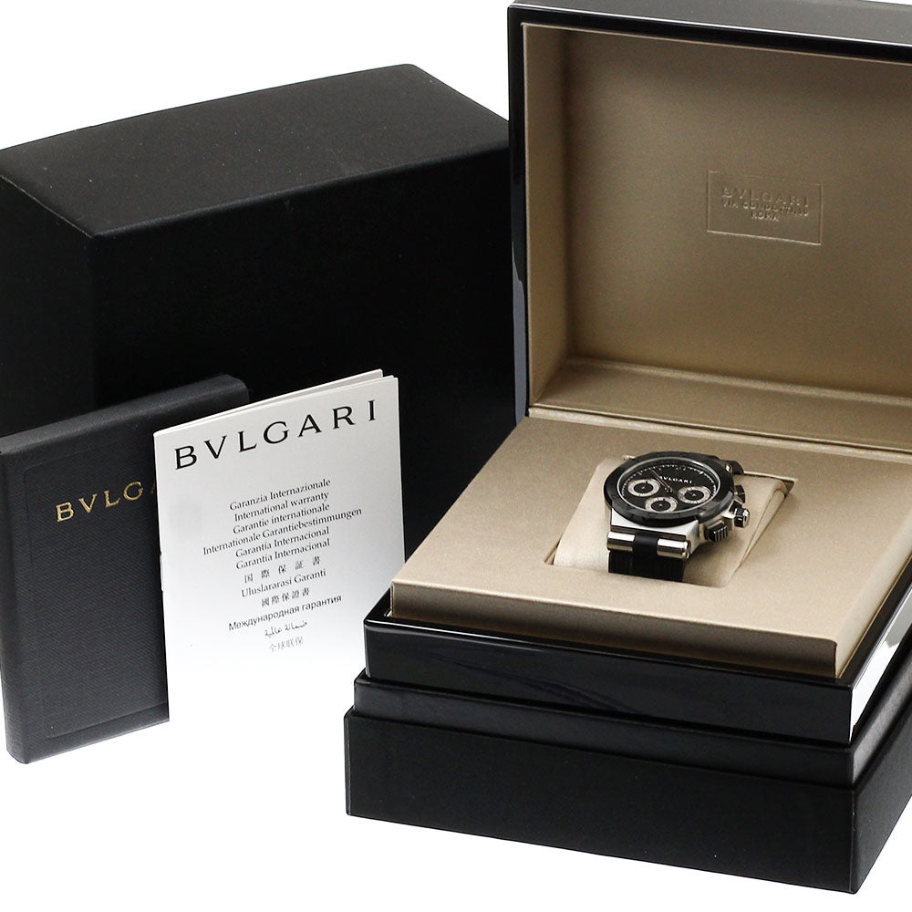 BVLGARI Diagono DG37SCCH Black / Silver Dial Automatic Boy's Watch_932531